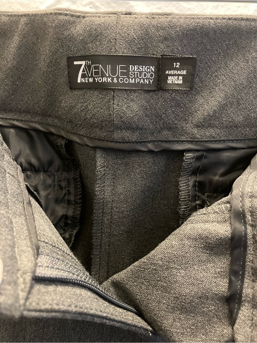 New York & Company Gray and Black Two-Piece Blazer and Pants Suit - Picture 8 of 9